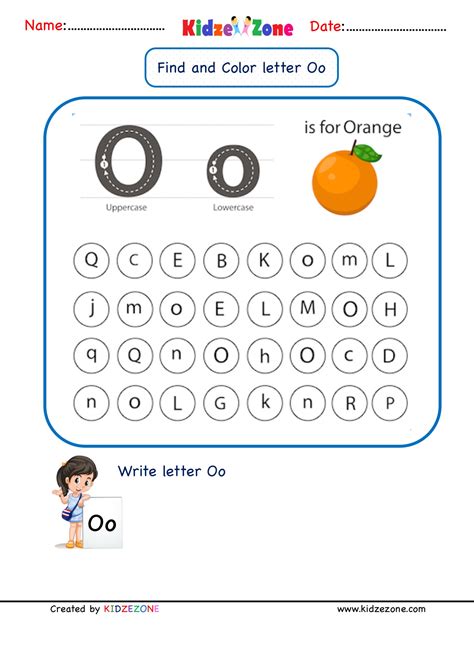 Letter O Worksheet