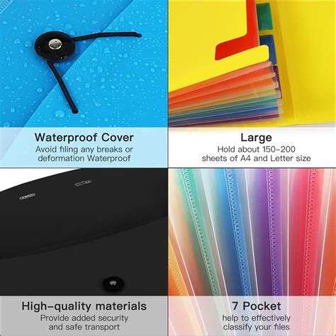 CASAON 7 Pocket Accordian File Folders, Expanding File India | Ubuy
