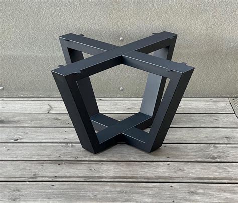 Modern Metal Coffee Table Base - TRAPEZE | Sturdy Table Legs for Rustic ...