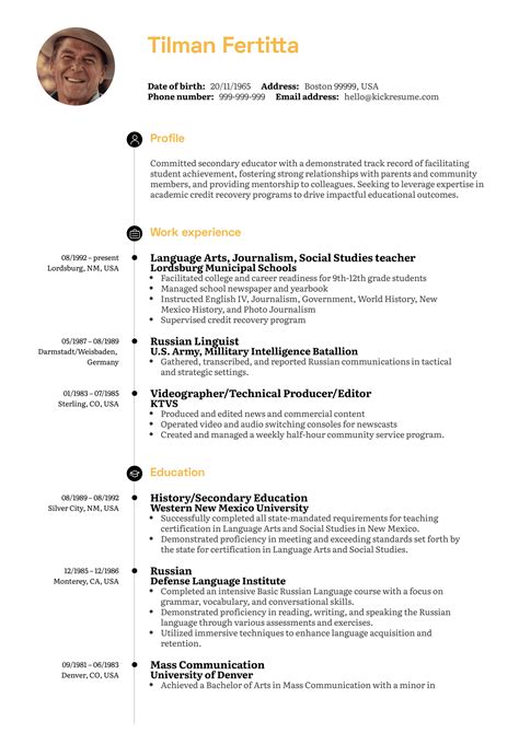 Social Studies Teacher Resume Sample | Kickresume