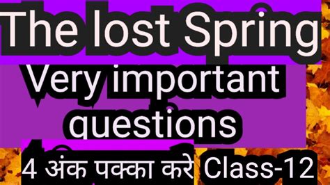 Image result for Lost Spring Class 12 Extra Class