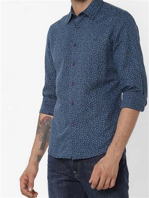 Sir Det Printed Shirt with Spread Collar