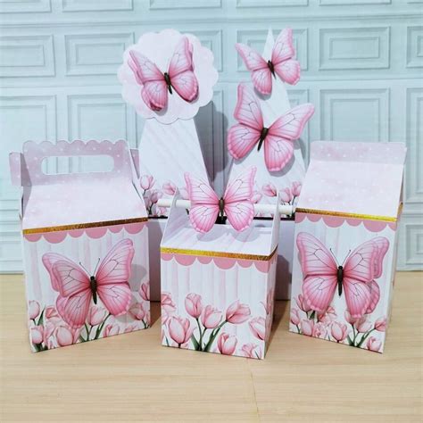 Party Kit 40 Units Pink Butterfly Theme Mod1 Enchanted Garden Party ...
