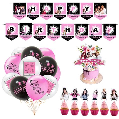 Buy HASTHIP® Blackpink Theme Cake Decoration Cake Topper Party Supplies ...