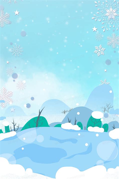冬季下雪冬至卡通背景背景图片素材免费下载_熊猫办公