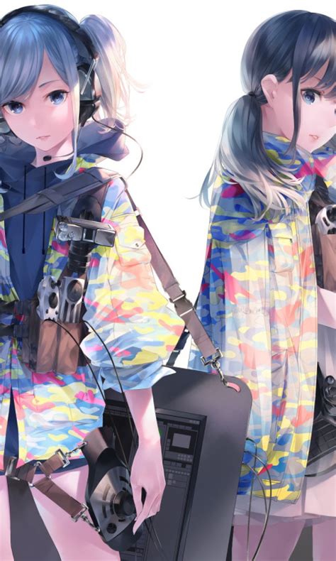 Download wallpaper Girls, Technique, Jackets, section art in resolution ...