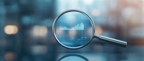 A 3d magnifying glass highlighting key data points in a floating ...