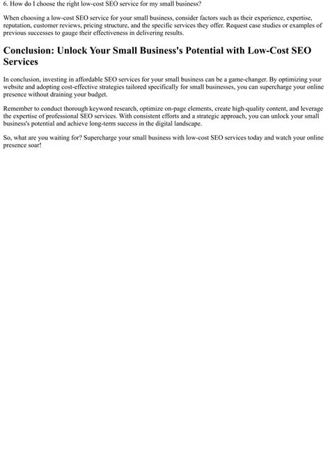 PPT - Supercharge Your Small Business with Low-Cost SEO Services ...