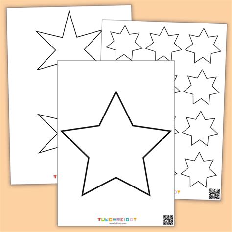 Printable Star Templates for Free in Small, Medium or Large Sizes