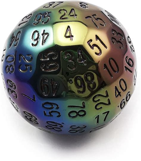 Amazon.com: Bescon Metal Plating 100 Sided Dice, Game Dice D100 ...