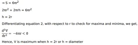 Show that the height of a closed cylinder of given volume and the least ...