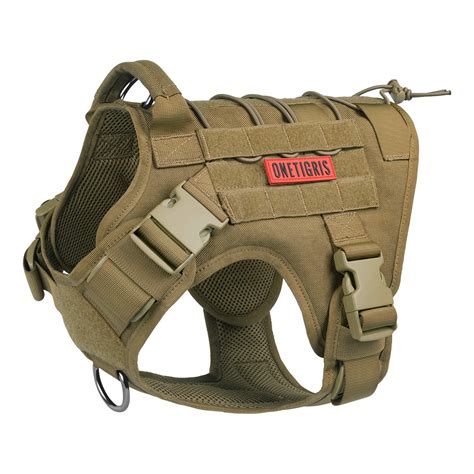 Onetigris Tactical Dog Harness Fire Watcher Comfortable Patrol Vest ...