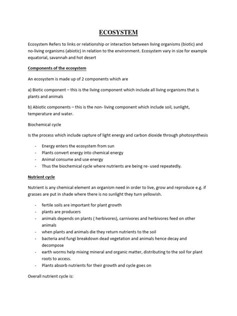 Image result for Topic 2 Ecosystem Dynamics Summary Notes