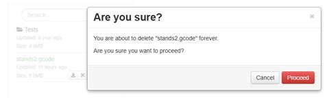 Disable Delete File Confirmation Pop up - Get Help - OctoPrint ...