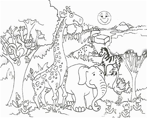 Zoo Scene Coloring Pages - Coloring Home