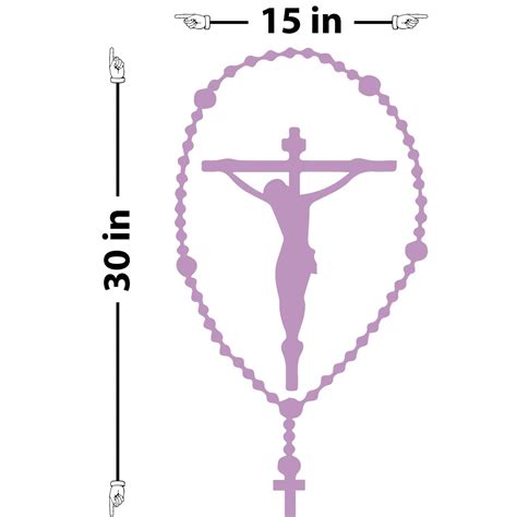 Rosary Crucifix Wall Decal (Lilac, 30" (H) X 15" (W)) : Amazon.in: Baby ...