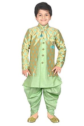 Buy AHHAAAA Kids Ethnic wear Waistcoat, Indo Western Sherwani and Dhoti ...