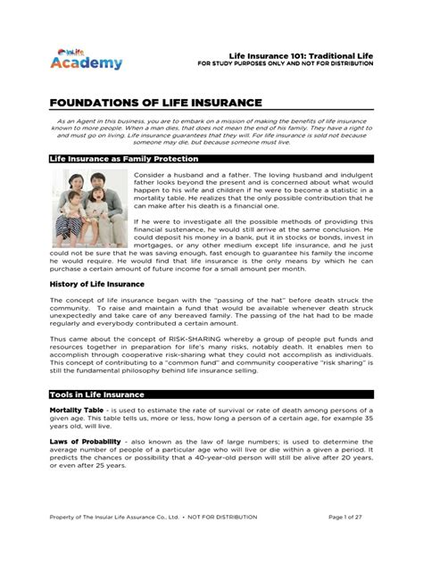 Image result for Life Insurance Basics PDF