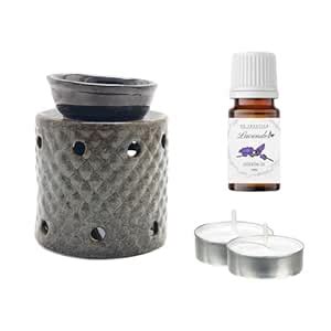 Uv Creation Ceramic Aroma Oil Diffuser Set with Lavender Essential Oil ...