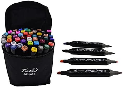 SYGA 48 Graphic Marker Set, Dual Tips Blender Art Markers for Drawing ...