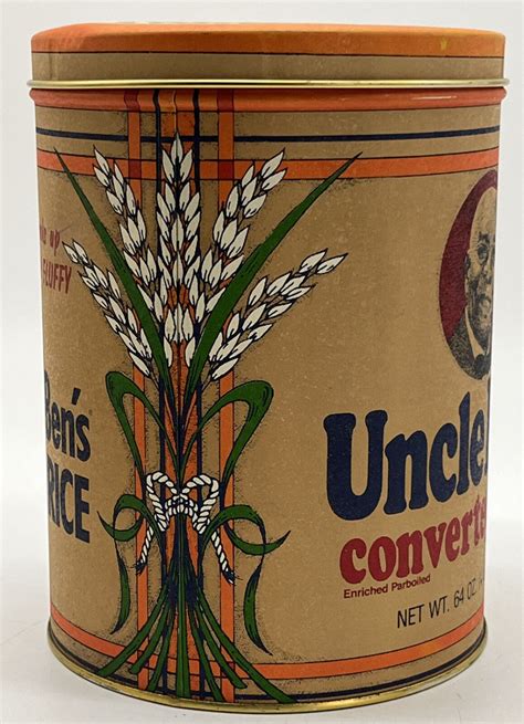 1985 Vintage ~ Uncle Ben's Converted Rice 1947 Replica Tin Container ...