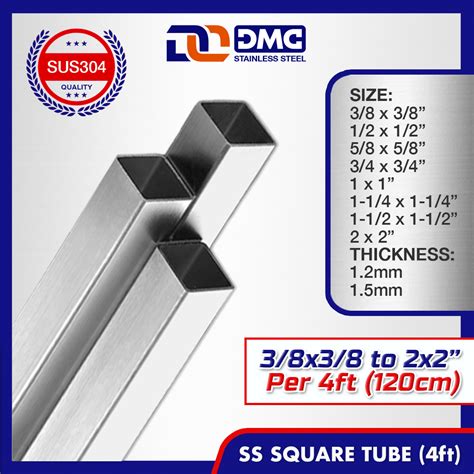 4FT Stainless Square Tube Stainless Tubular Stainless Tube Square ...