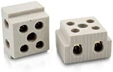 GLOBOMOTIVE 2 Way Porcelain Ceramics Terminal Blocks- 15 A 230 V High ...