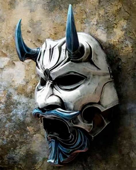 AUSUKY Oni Devil Traditional Japanese Halloween Mask Demon Fancy Dress ...