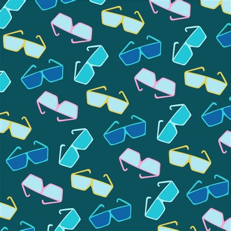 Colorful sunglasses pattern on blue background summer wallpaper ...