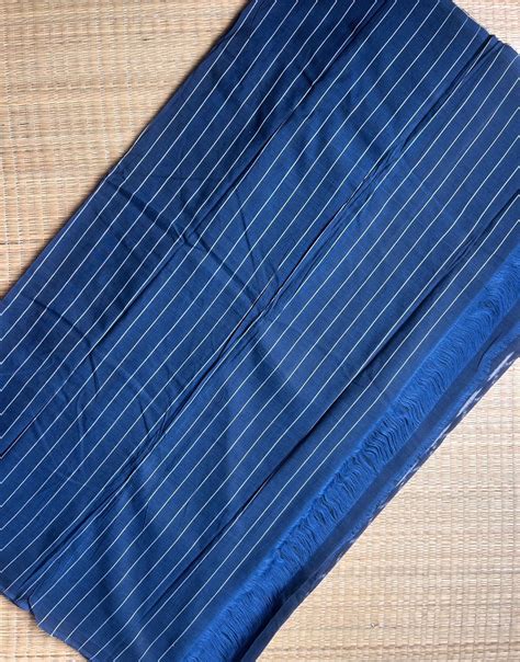 Navy Blue Handwoven Pochampally Ikkat Cotton Saree -18594 – FABK