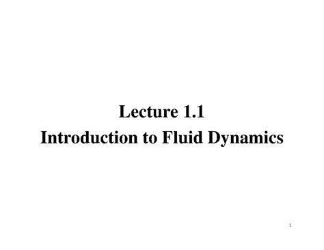 Fluid Dynamics Lecture Notes - MODULE -II FLUID KINEMATICS AND BASIC ...