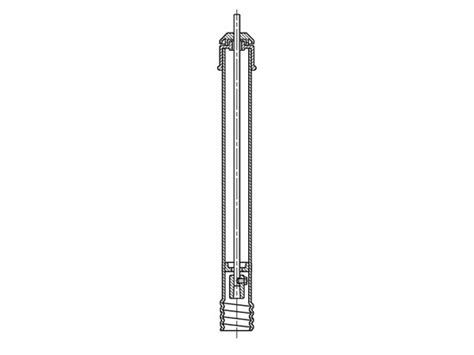 Extension spindle for service valves, with thread 9101 - Hawle