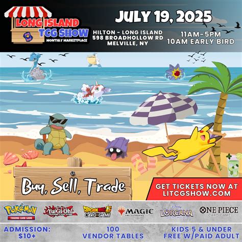 Long Island TCG Show Monthly Marketplace - July 2025 - Eventeny