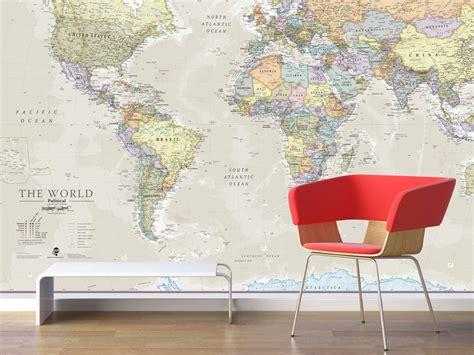 World Map Mural 的图像结果