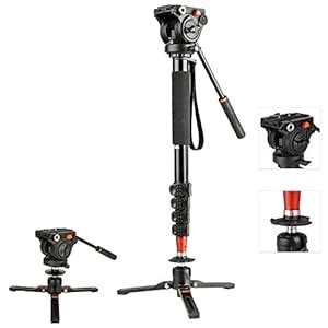 Buy Video Camera Monopod with 3-Leg Tripod Base, 73 inches Aluminum ...