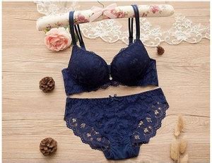 Unitrust Designer Women's Bra Panty Set Lace Push Up Solid Lingerie Set ...