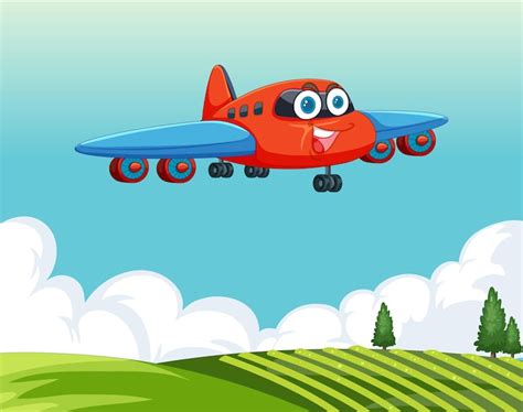 Airplane flying cartoon Images - Free Download on Freepik