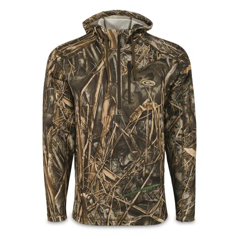 Drake Waterfowl Men's Breathelite Quarter-Zip Camo Hoodie | Sportsman's ...