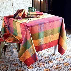 Buy Garnier-Thiebaut, Mille Alcees Litchi French Jacquard Tablecloth ...