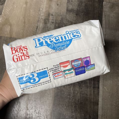 Vintage NOS Sealed Huggies Preemies Diapers Up to 6 lbs 30ct BabySteps ...