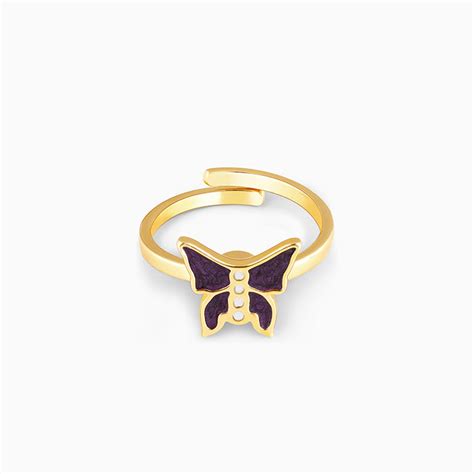 Buy Golden Butterfly Spin Ring at Best Price Online – GIVA