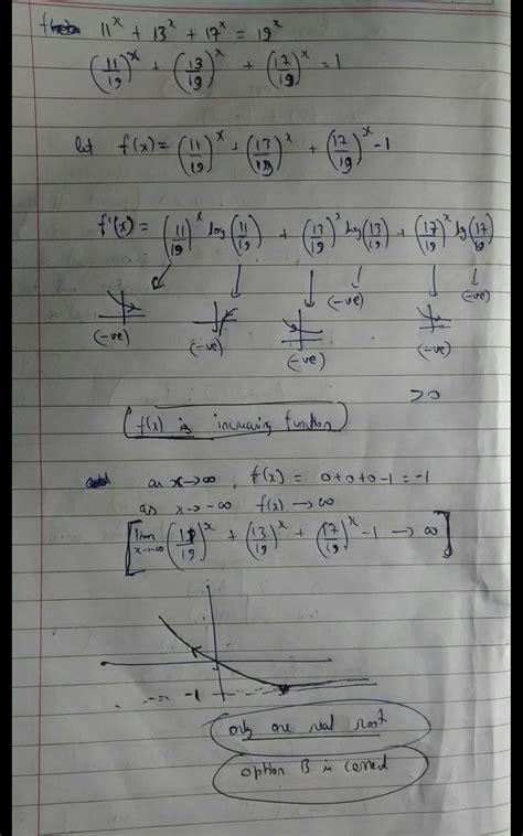 The equation 11 + 13* +17* - 19* = 0 has no real root only one real ...