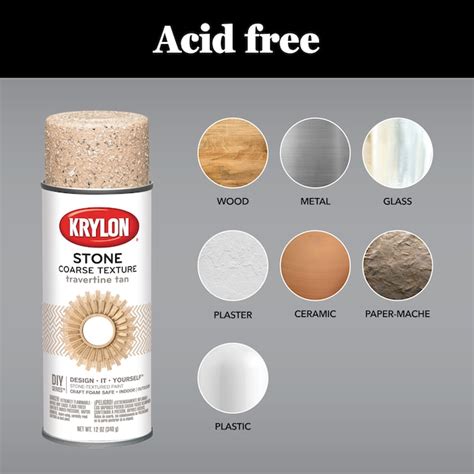 Krylon Textured 6-Pack Matte Travertine Tan Textured Spray Paint (NET ...