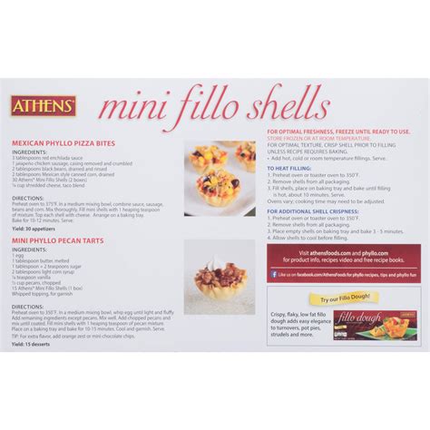 Athens Foods Mini Fillo Dough Shells 15 Per Box (3 Boxes) – MonsterDeals.io