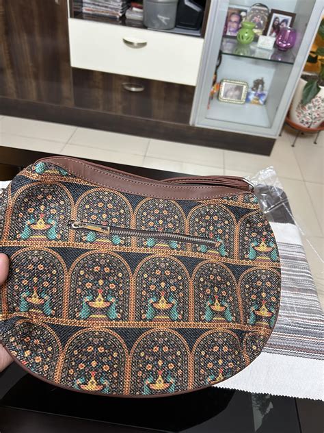 Royal Indian Peacock Print Structured Shoulder Bag