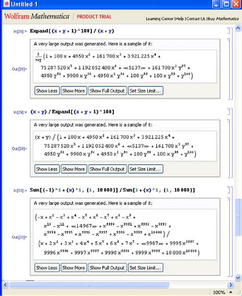Matrix in Mathematica 的图像结果