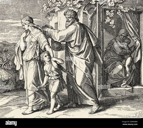 Genesis. Sara told Abraham to throw the slave Hagar and her son Ishmael ...