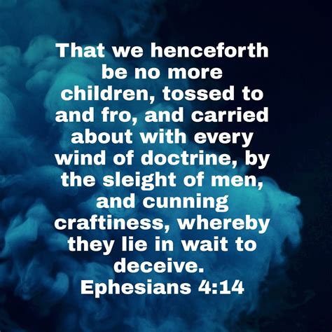 Ephesians 4:14 KJV | Inspirational quotes god, Bible verses quotes ...