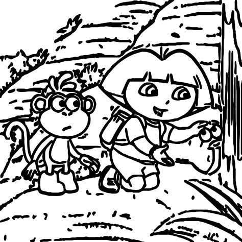 Dora Shy Rainbow Coloring Page - Wecoloringpage.com