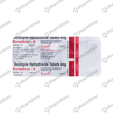 Benedinol 4 MG Tablet (10): Uses, Side Effects, Price & Dosage | PharmEasy